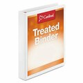 Cardinal Brands Cardinal, TREATED CLEARVUE LOCKING SLANT-D RING BINDER, 3 RINGS, 1in CAPACITY, 11 X 8.5, WHITE 32100